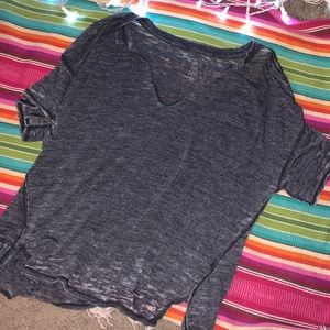 FREE PEOPLE large navy v neck